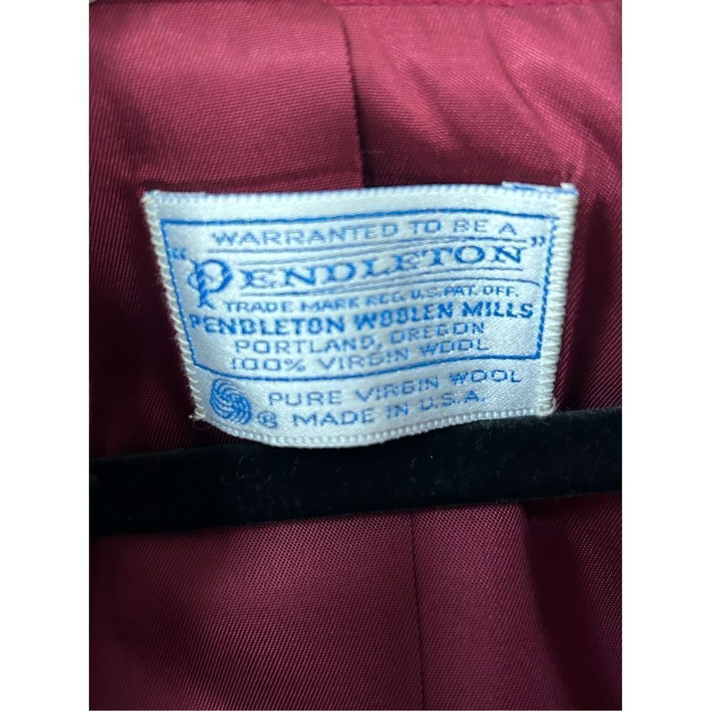 Pendleton Blazer Jacket Virgin Wool Open Front Bu… - image 4